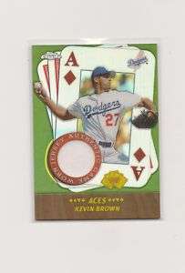 02 Topps Chrome 5 Card Stud Kevin Brown Aces Relic Rare  