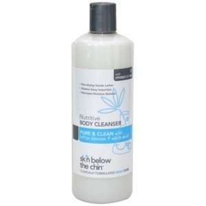 Skin Below the Chin Body Cleanser, Nutritive, Pure & Clean with Cotton 