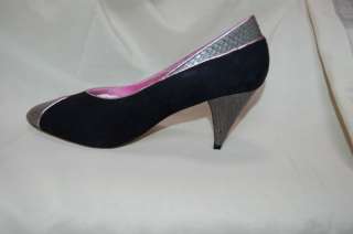 SHOES FOR LOVELY PEOPLE sz 9 Anna black suede pump NEW  