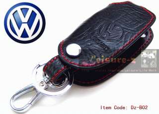 VW Volkswagen Smart Key Leather Holder Cover Case Fob Remote PASSAT 
