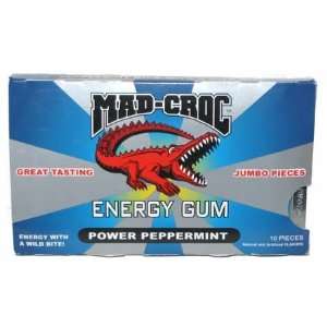 Mad croc Power Peppermint Energy Gum Sugar Free   20 Pieces Per Pack 
