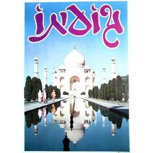  Vintage Travel Poster   Taj Mahal, India