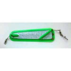   Fishcatcher Flasher, Green with Silver Spot tape