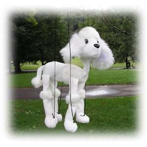  White Poodle 16 Animal Marionette Toys & Games