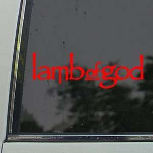  Lamb Of God Red Decal Metal Band Truck Window Red Sticker 