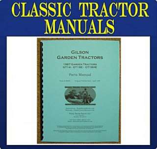 Gilson Montgomery WARDS 1987 Garden Tractor Parts Manua  