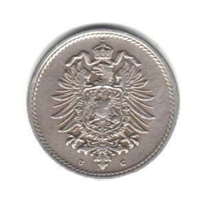  1875 C German Empire 5 Pfennig Coin KM#3 