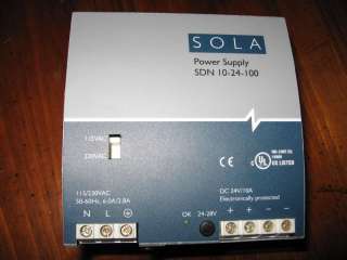 SOLA POWER SUPPLY SDN 10 24 100  
