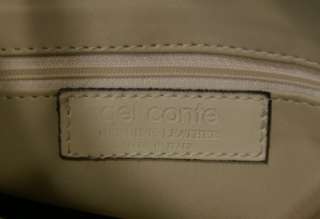 Stylish Tan Fabric and Leather DEL CONTE Italy Satchel  