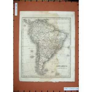  Antique Maps South America Falkland Islands Brazil