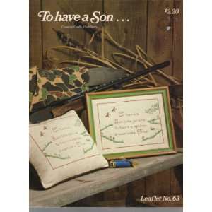 To Have a Son  (Country Crafts Leaflet No. 63) Pat Waters  
