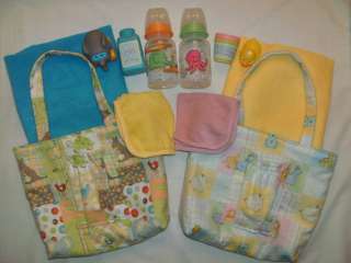 Twin Diaper Bags With Blankets & Accessories Fits 15 &Bitty Baby 