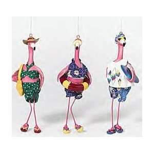   beach flamingo ornaments 6.5 resin Christmas Sale