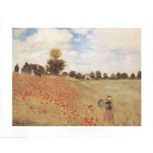  Poppy Fields   Poster by Claude Monet (11.75x9.5)