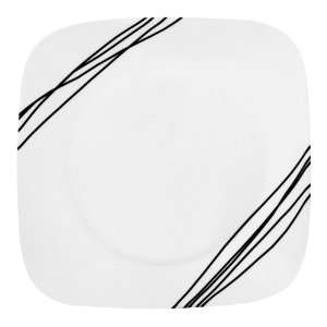   Square 8 3/4 inch Luncheon Plate, Simple Sketch