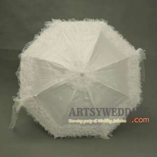 Pure Cotton with Yarn Fabric Wedding Parasol Umbrella (HS110009)