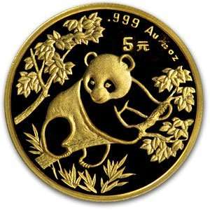  1992 (1/20 oz) Gold Chinese Pandas   (Sealed) Health 