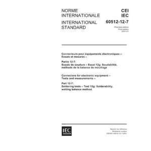   Test 12g Solderability, wetting balance method IEC TC/SC 48B Books