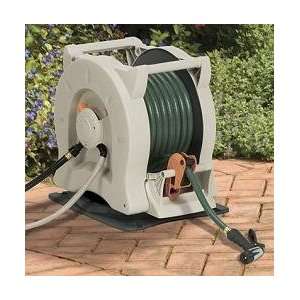  100 ft. Hydro Power Auto Rewind Hose Reel With Swivel Base 