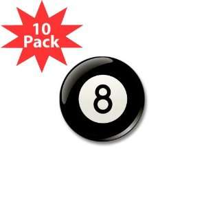    Mini Button (10 Pack) 8 Ball Pool Billiards 