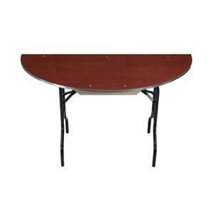  Midwest Plywood Folding Table   Half Round   Steel Edge 