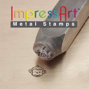 Monkey Face Design Stamp for Metal