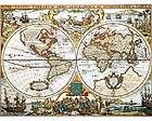   World Map by Peter Schenk the Elder 1645   1715 Very Big Print  