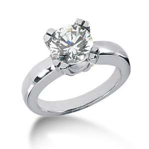  0.50CT F G color SI1 Clarity Diamond Engagement Ring 14KT 