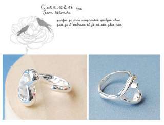 Korea Fashion Open Love Heart Style Finger Ring  