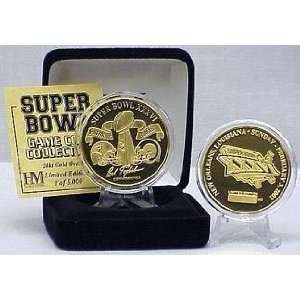   Patriots 24kt Gold Super Bowl XXXVI Flip Coin