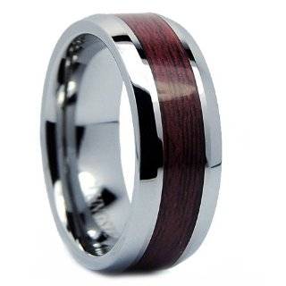   TC850 Wedding Ring with Genuine Wood Inlay 11 2799C Goldman Jewelry