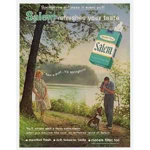  1963 Salem Cigarette Cocker Spaniel Spring Print Ad (5225 