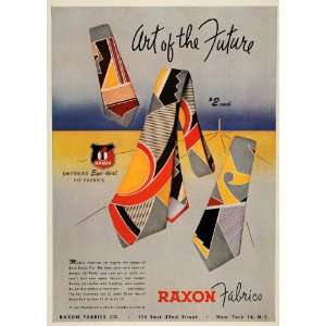  1947 Ad Raxon Fabrics Ties Business Fashion Menswear   Original 