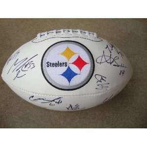  2011 Pittsburgh Steelers Team Signed Autographed Football 