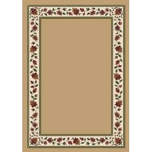   Symphony Solid Wheat Floral Nylon Rug 2.10 x 7.80.