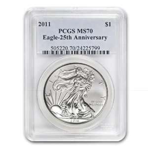  2011 1 oz Silver American Eagle MS 69 PCGS Toys & Games