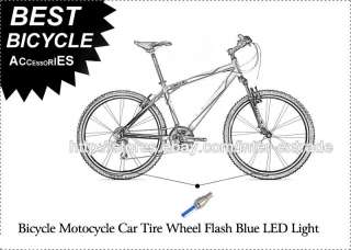 Bicycle Motocycle Car Tire Wheel Flash Blue LED Light  