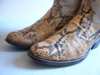 Mens Cowboy Boots   Justin   Spotted Snake with Texas Inlay on Shaft 