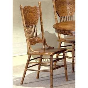   Nostalgia Casual Dining Double Press Back Side Chair in Medium Oak