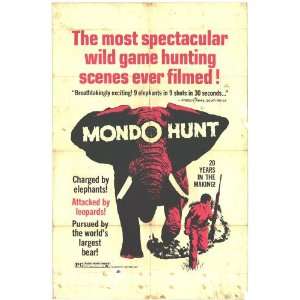 Mondo Hunt Movie Poster (27 x 40 Inches   69cm x 102cm) (1970 