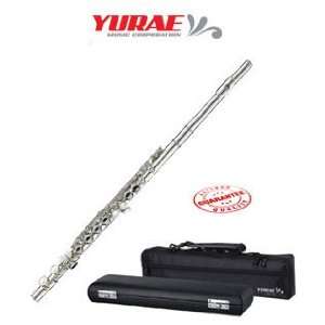    Yurae Silver Plated Closed Hole C Flute, YF 20 Musical Instruments
