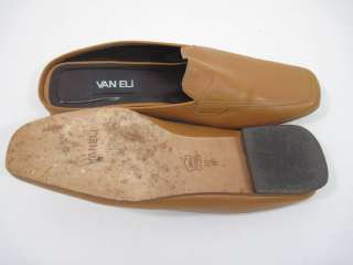 VAN ELI Brown Leather Loafers Slides Shoes Sz 10 N  