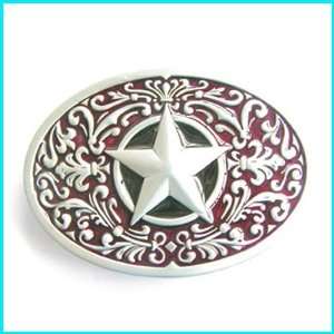  Lone Star State Texas Engraved Background Belt Buckle WT 