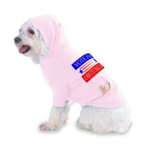 VOTE FOR OBSTETRICIAN Hooded (Hoody) T Shirt with pocket for your Dog 