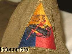   WWII 753rd TANK BATTALION TUNIC JACKET UNIFORM PATCH NAMED 38R  