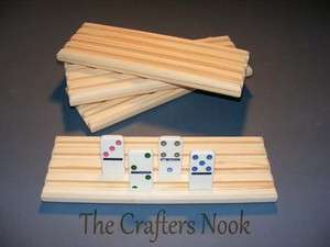 Domino Holders Rack Mexican Train Chicken Foot Handmade 4 Rows of 