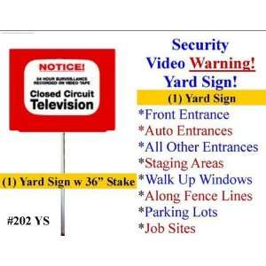 Security Sign   #202 1 Video CCTV Security Surveillance Camera System 