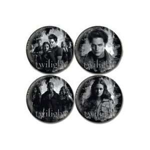  Twilight Four Pin Button Set Edward, Bella, Cast and Bad 