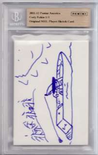 2011 12 Panini Original NHL Player Sketch Card 1/1 Cody Eakin Auto 