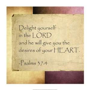  Delight Yourself in the Lord Poster (14.00 x 14.00)